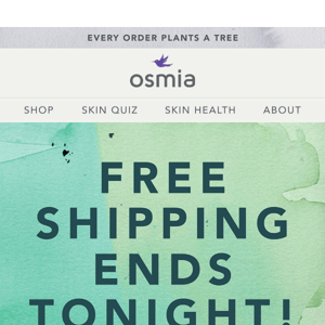 Free Shipping ENDS TONIGHT!