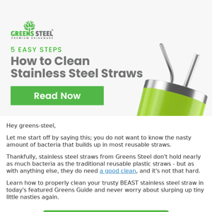 How to easily clean stainless steel straws 🧼