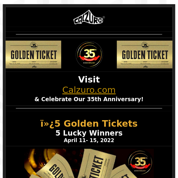 5 Golden Tickets... 5 Lucky Winners 💛