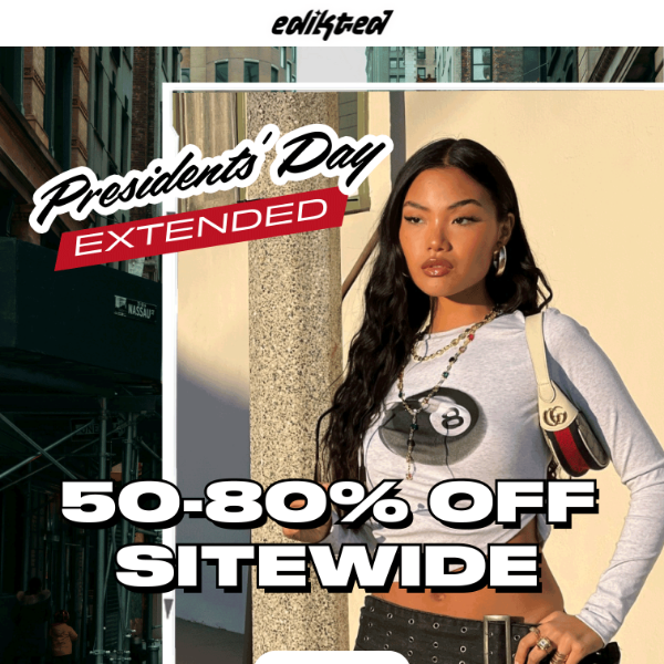 50-80% OFF SITEWIDE  EXTENDED🎉