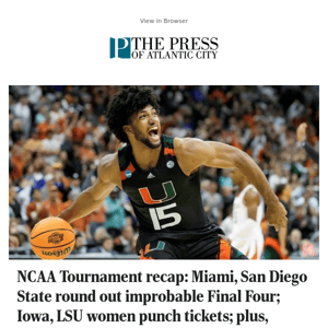 NCAA Tournament recap: Miami, San Diego State round out improbable Final Four; Iowa, LSU women punch tickets; plus, updated brackets and top pics