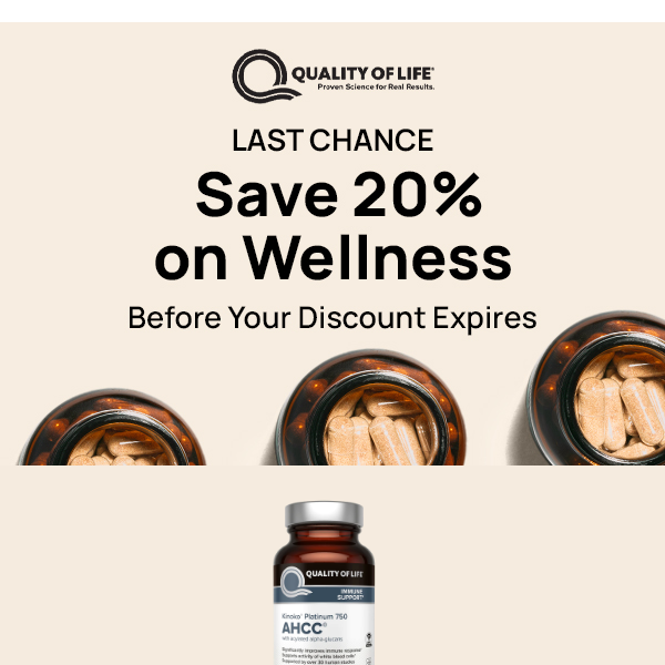 Don't waste the chance to save 20% 💊