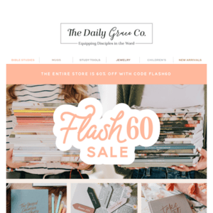 HURRY! 60% OFF STOREWIDE WITH CODE FLASH60 ENDS TONIGHT!