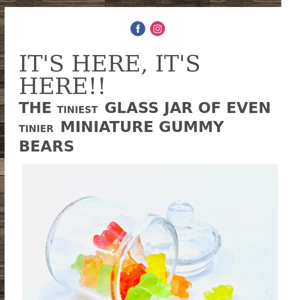 IT'S HERE! The Tiniest Glass Jar of Even Tinier Gummy Bears 🐻