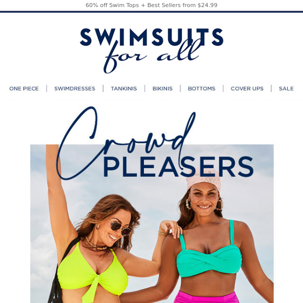Exclusive deal: 60% off swim tops