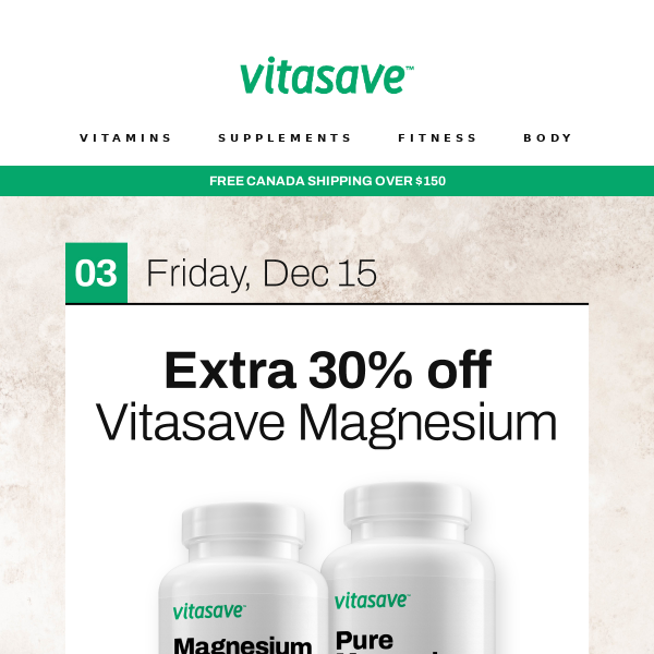 Extra 30% Off Magnesium