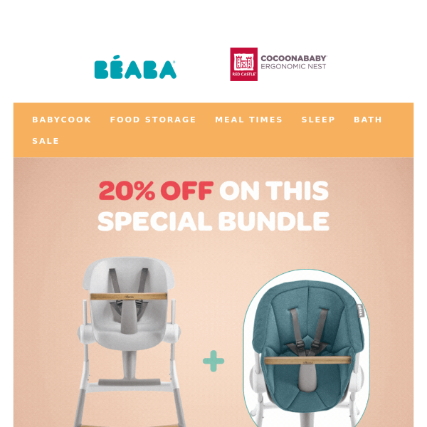 Save 20% on this Highchair + Cover Bundle!