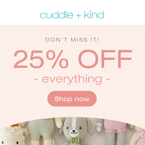 don’t miss out on 25% OFF!✨