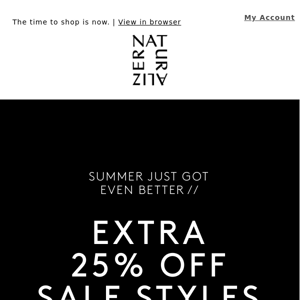 Add to cart // Extra 25% off sale styles