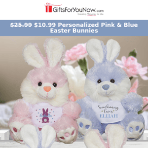 🐰$10.99 Custom Pink & Blue Easter Bunnies! 