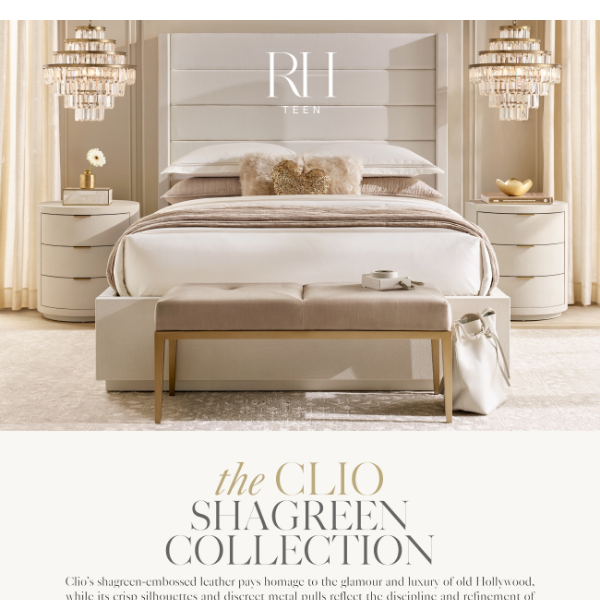 The Clio Collection. Shagreen-Embossed Leather for the Bedroom & Study.