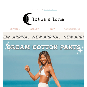 NEW: Cream Cotton Pants! 🤩