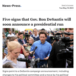 News alert: Four signs that indicate Gov. Ron DeSantis will soon announce a presidential run