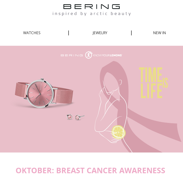 Join BERING in the Fight Against Breast Cancer with 'Time is Life' Collection 🍋⌚