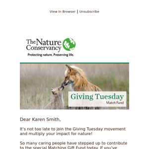 The Nature Conservancy, are you on the list?