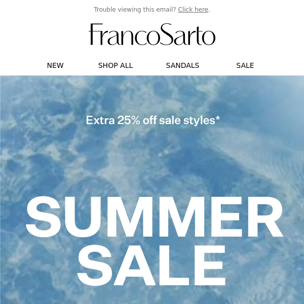 Extra 25% off sale styles + Vacation-ready sandals