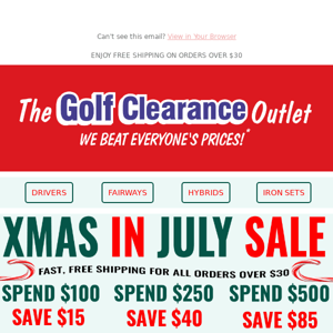 🎅 UP TO $85 OFF ALL GOLF CLUBS 😎