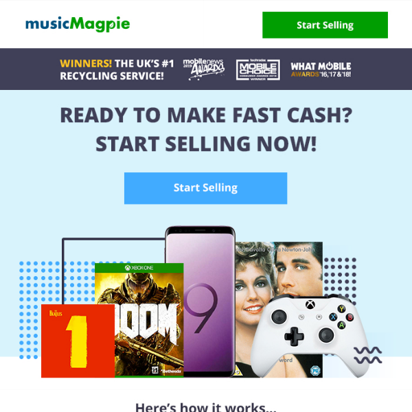 Thanks for registering with musicMagpie!