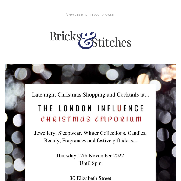 Join us at The London Influence Christmas Emporium!