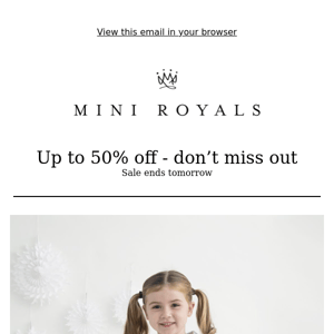 Not long left to receive up to 50% off items - Shop now