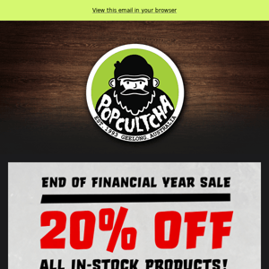 EOFY SALE: 20% OFF ALL IN STOCK ITEMS!
