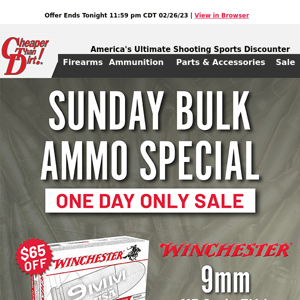 Bulk Ammo Bargains This Sunday!