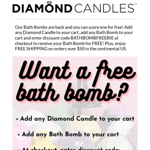 A FREE BATH BOMB FOR YOU 🎁