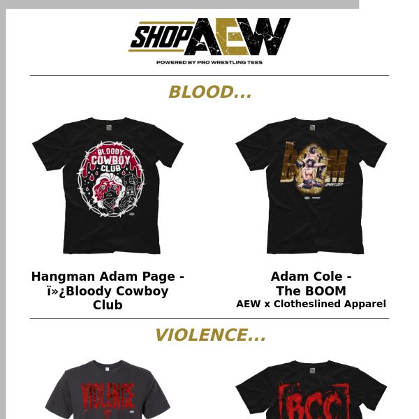 Adam Cole - The BOOM - AEW x Clotheslined Apparel