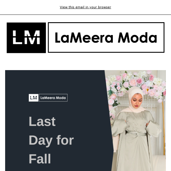Last Day of Fall Sale