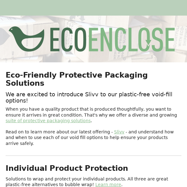 Introducing Slivv | Sustainable Product Protection