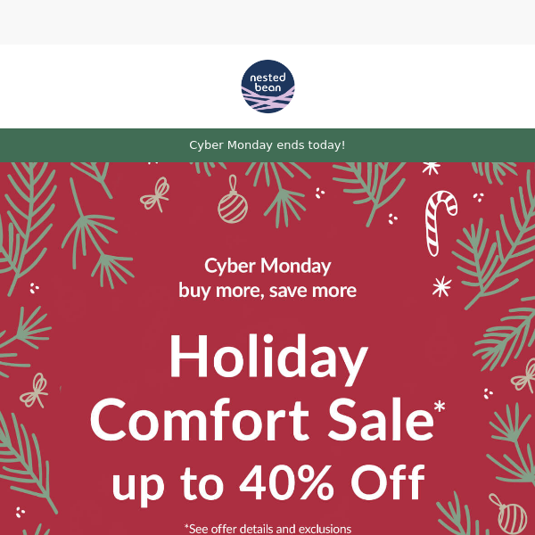 Hurry: Save up to 40% on holiday comfort now