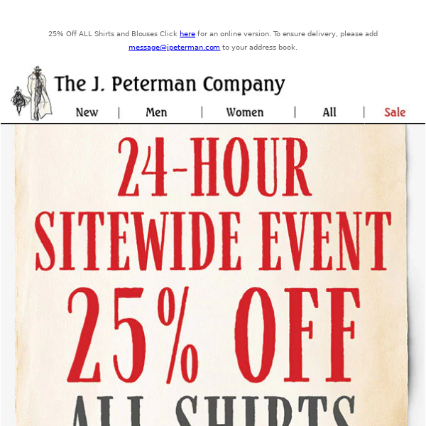Today Only! Sitewide Event