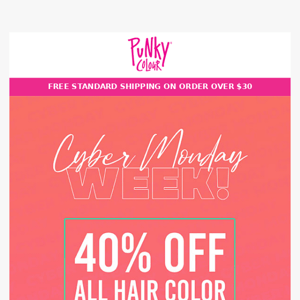 Cyber Monday 🎊 Week is HAIR! 👩🏼‍🦰