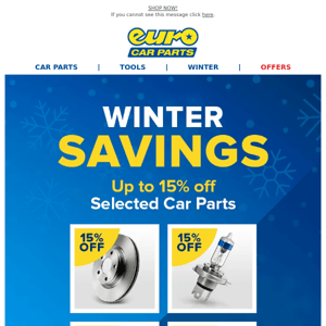Winter Savings Continue! | Up To 15% Off Discs & Bulbs | + 10% Off Wipers Inside!