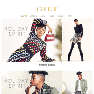 Get in the Holiday Spirit. Shop Festive Looks.