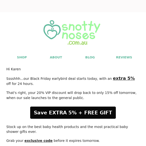 Sshhh...extra 5% off for 24 hours