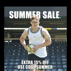 🏉 Extra 15% Off All Sale Items!