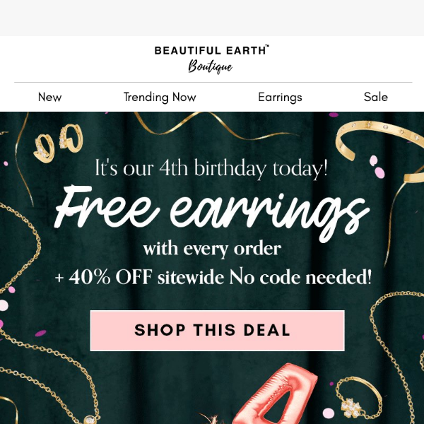 Birthday Sale: Claim Your Free Earrings Today! ✨
