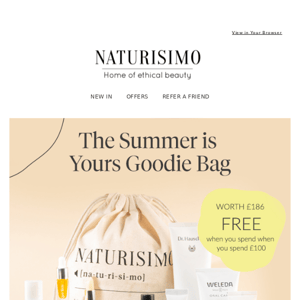 FREE Summer is Yours Goodie Bag, worth £186