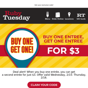 Your 2 day BOGO offer is here!