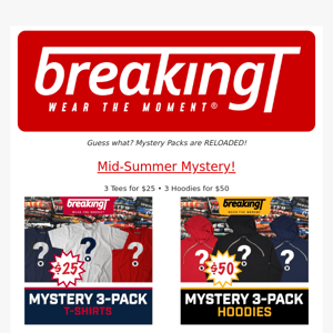 $25 3-SHIRT MYSTERY PACKS & Early July 4 Deal 👀