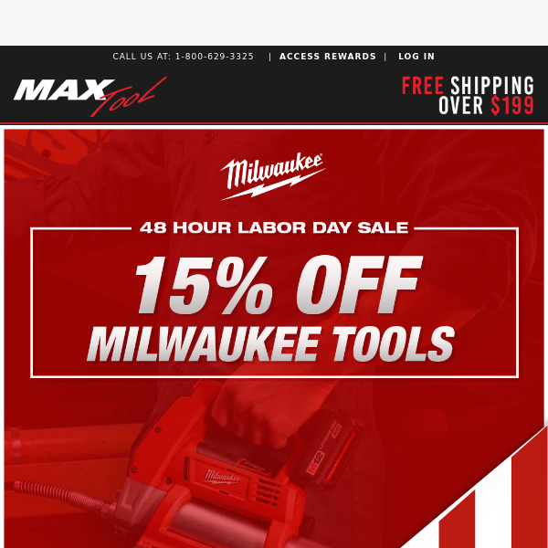 Treat Yourself to 15% Off Milwaukee this Labor Day!
