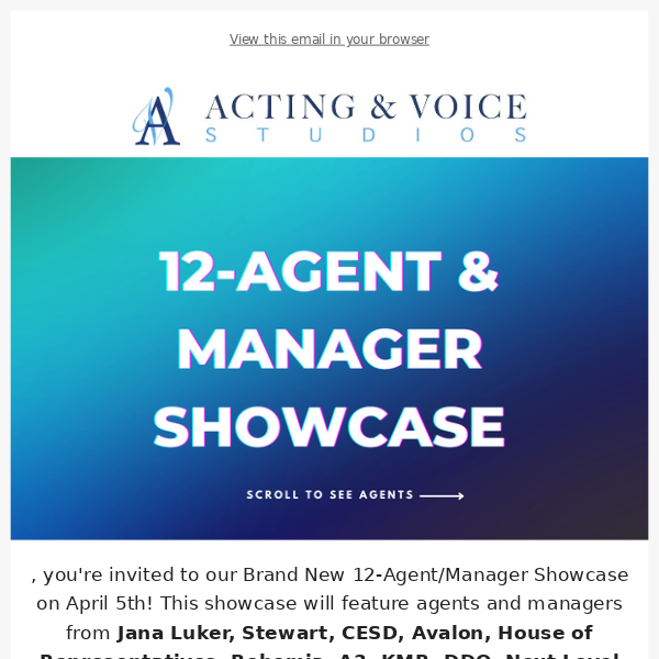 You're Invited: 12-Agent Showcase!