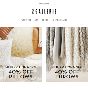 Get Comfortable With 40% Off Pillows And Throws