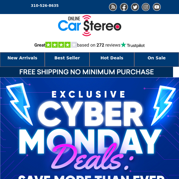 Cyber Monday Exclusive 👇 Deals - SAVE MORE than ever before! 🛍️