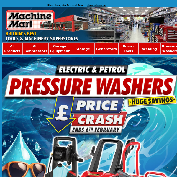 Pressure Washers Price Crash Now On! More Huge Savings!