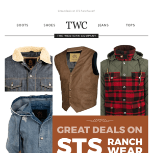 Great deals on STS Ranchwear!