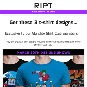 Get 3 Custom Shirt Designs