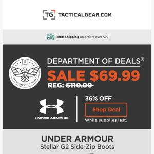 DOD: ⏰ ACT NOW ➡ $69.99 UA Boots! ⏰