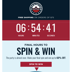 Final Hours to Spin & WIN ⌛️